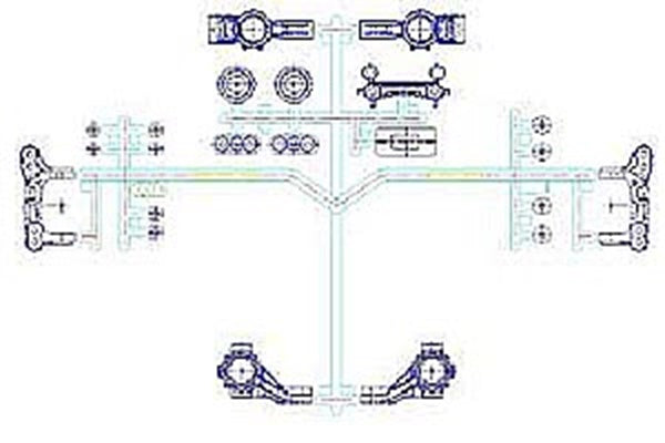 T51425 TAMIYA M-05RA F PARTS (UPRIGHT) Tamiya