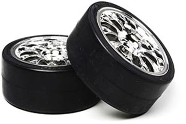 T53959 TAMIYA MESH WHEEL W/D.TIRE*2(26MM/+2) Tamiya