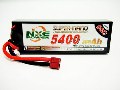 5400HC502SDEAN NXE 7.4v 5400mah 50c H/case Lipo w/Dean