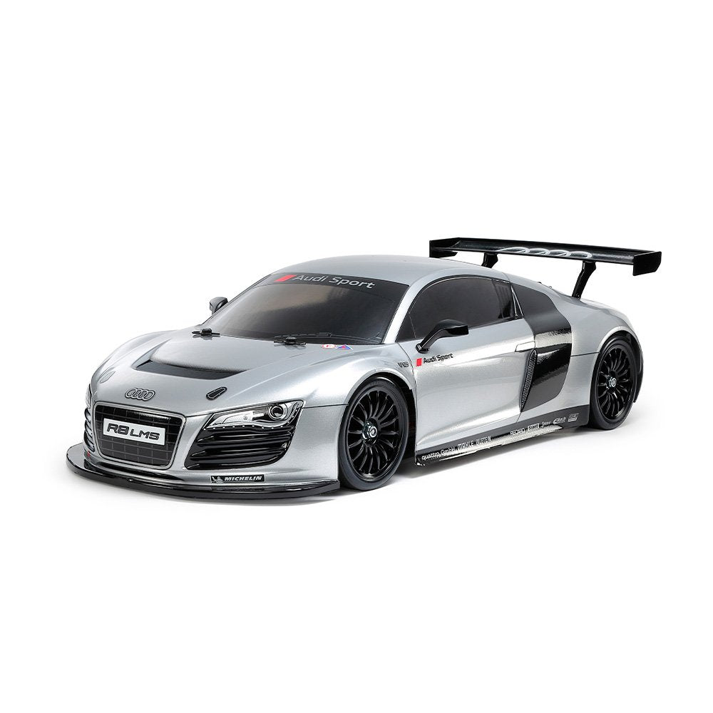 TAMIYA 1/10 R/C AUDI R8 LMS 2008 - SILVER PAINTED BODY (TT-02) 47517