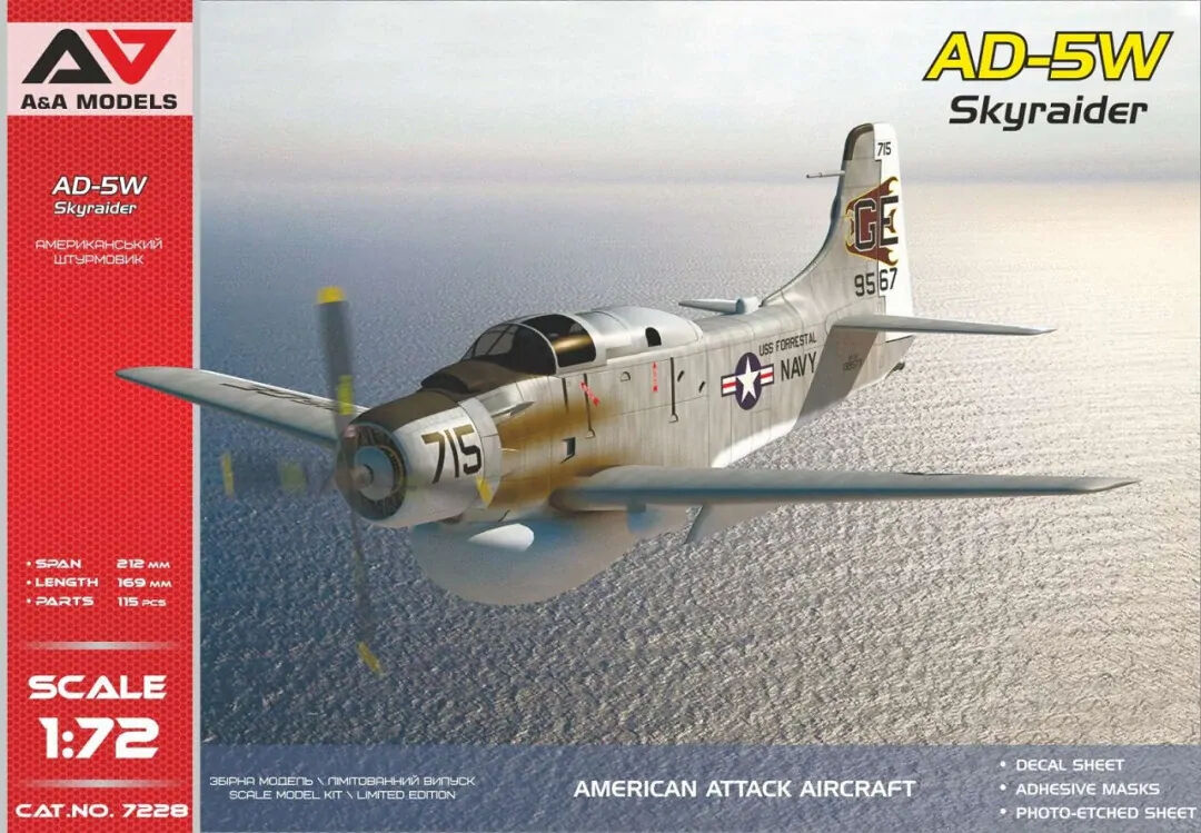 A&A Models 1/72 AD-5W attack aircraft (USAF ) Plastic Model Kit AAM7228