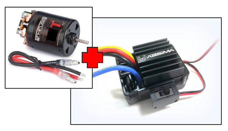 AB2100020 Electric Motor "Thrust B-Spec" 35T + 1:10 Brushed ESC 40A