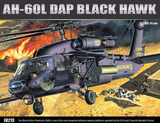 ACA-12115 Academy 1/35 AH-60L DAP Black Hawk Plastic Model Kit [12115]