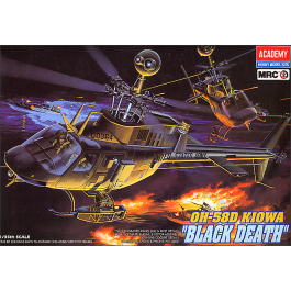 ACA-12131 Academy 1/35 OH-58D Kiowa "Black Death" Plastic Model Kit [12131]