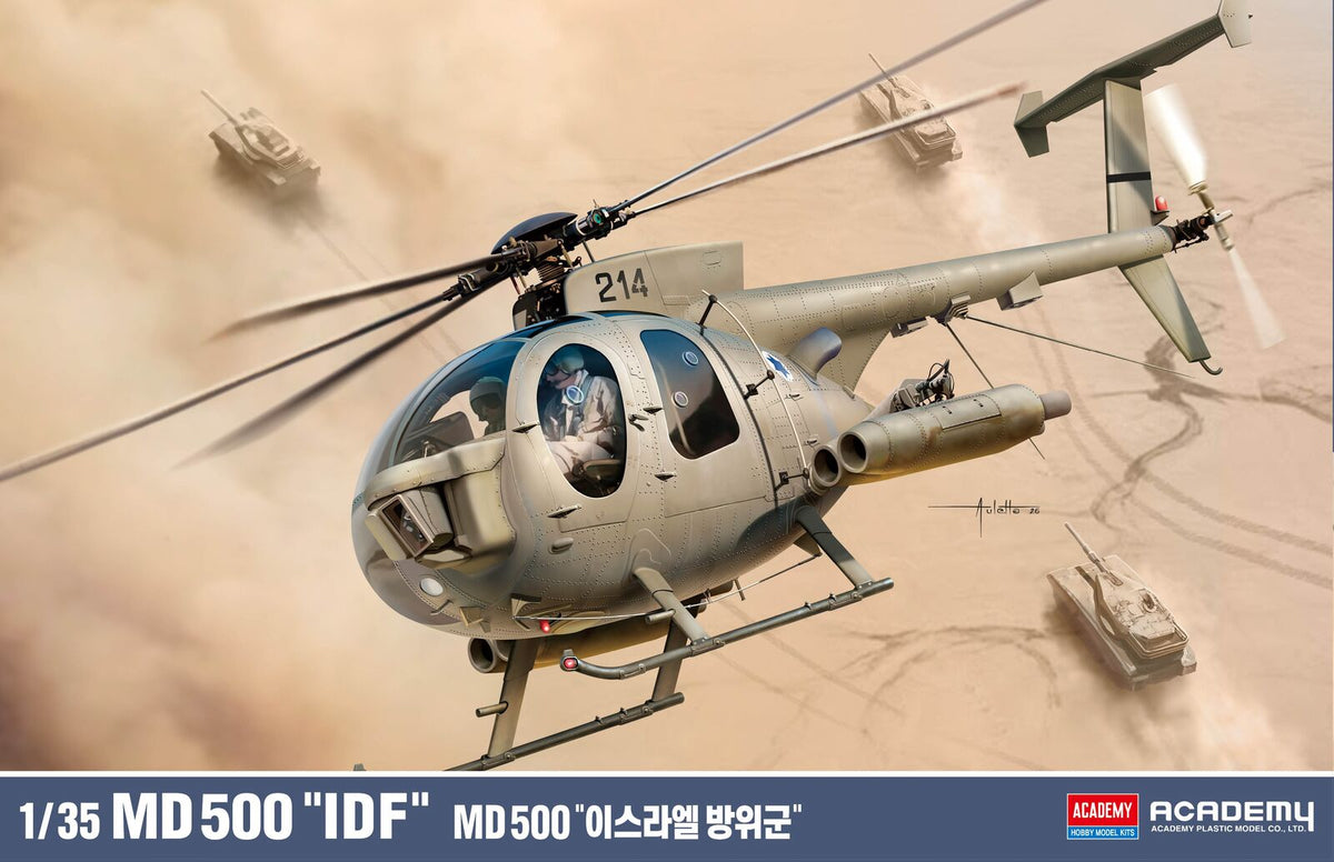 Academy 1/35 MD 500 Defender "IDF" Plastic Model Kit ACA-12136