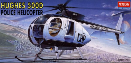 ACA-12249 Academy 1/48 Hughes 500D Police Helicopter Plastic Model Kit [12249]