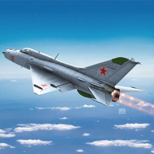 Academy 1/48 Russian Air Force MiG-21PF Fishbed-D Plastic Model Kit ACA-12320