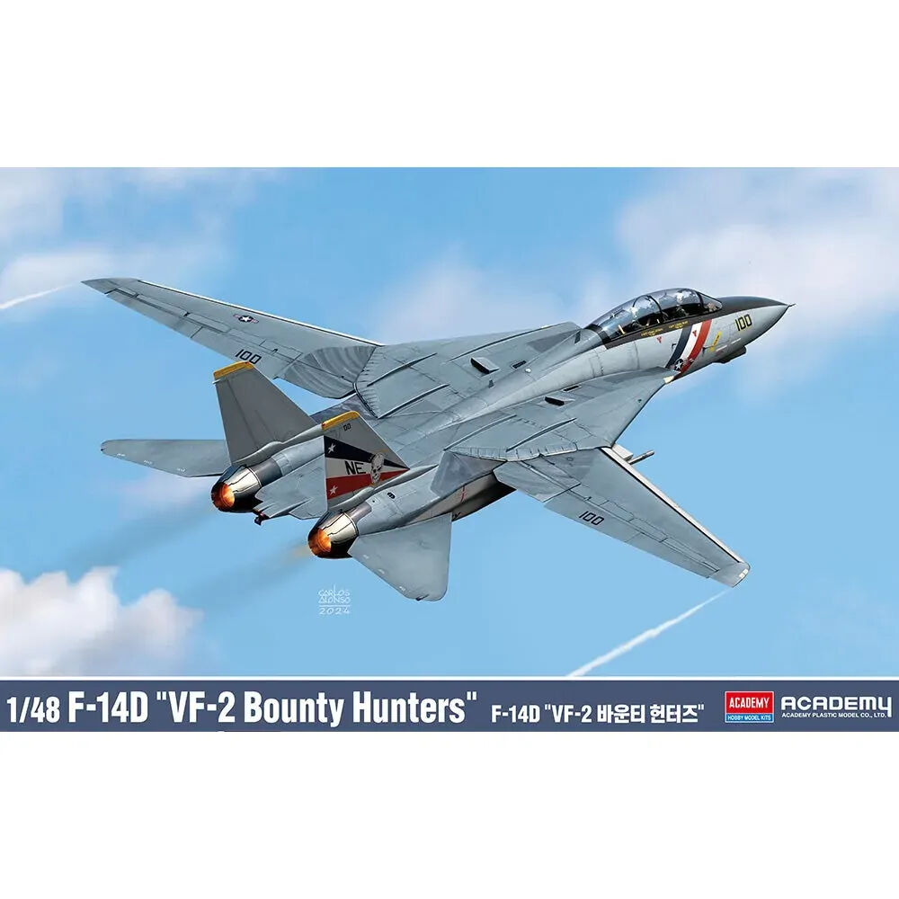 Academy 1/48 F-14D "VF-2 Bounty Hunters" Plastic Model Kit ACA-12370