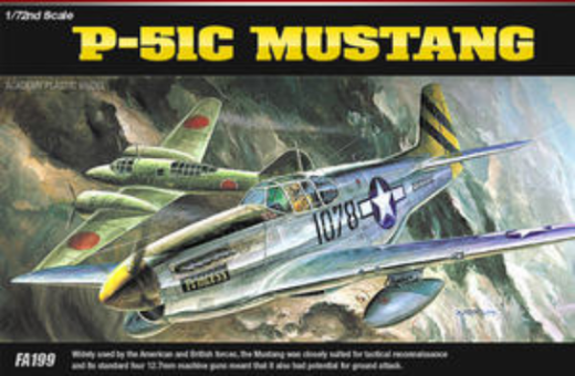 ACA-12441 Academy 1/72 P-51C Mustang Plastic Model Kit [12441]