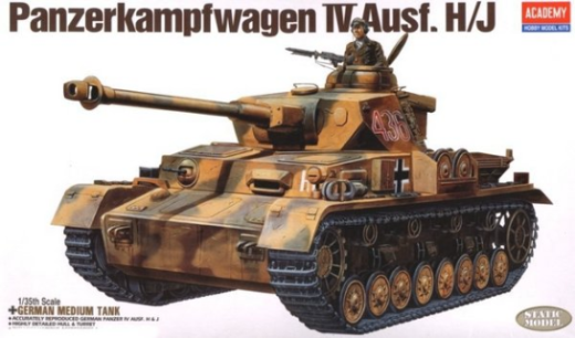 ACA-13234 Academy 1/35 German Panzer IV H Iv H Plastic Model Kit [13234]