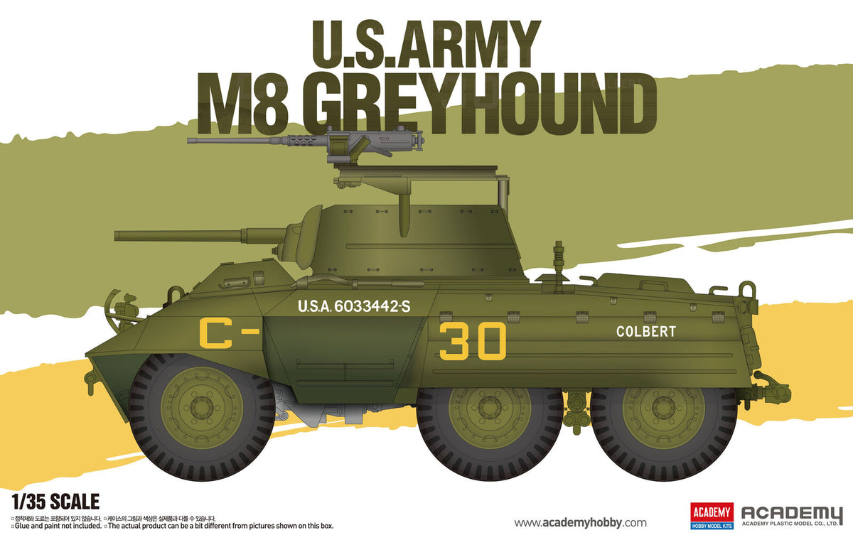 Academy 1/35 US.ARMY M8 GREYHOUND LE: Plastic Model Kit ACA-13300