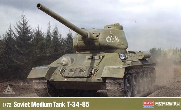 ACA-13421 Academy 1/72 Soviet Medium Tank T-34-85 Plastic Model Kit