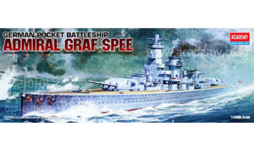 ACA-14103 Academy 1/350 German Pocket Battleship Admiral Graf Spee Plastic Model Kit [14103]