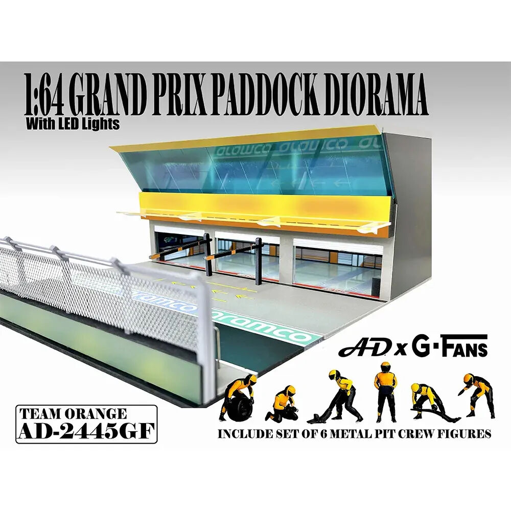 American Diorama 1/64 GP Paddock Diorama - Team Orange AD-2445