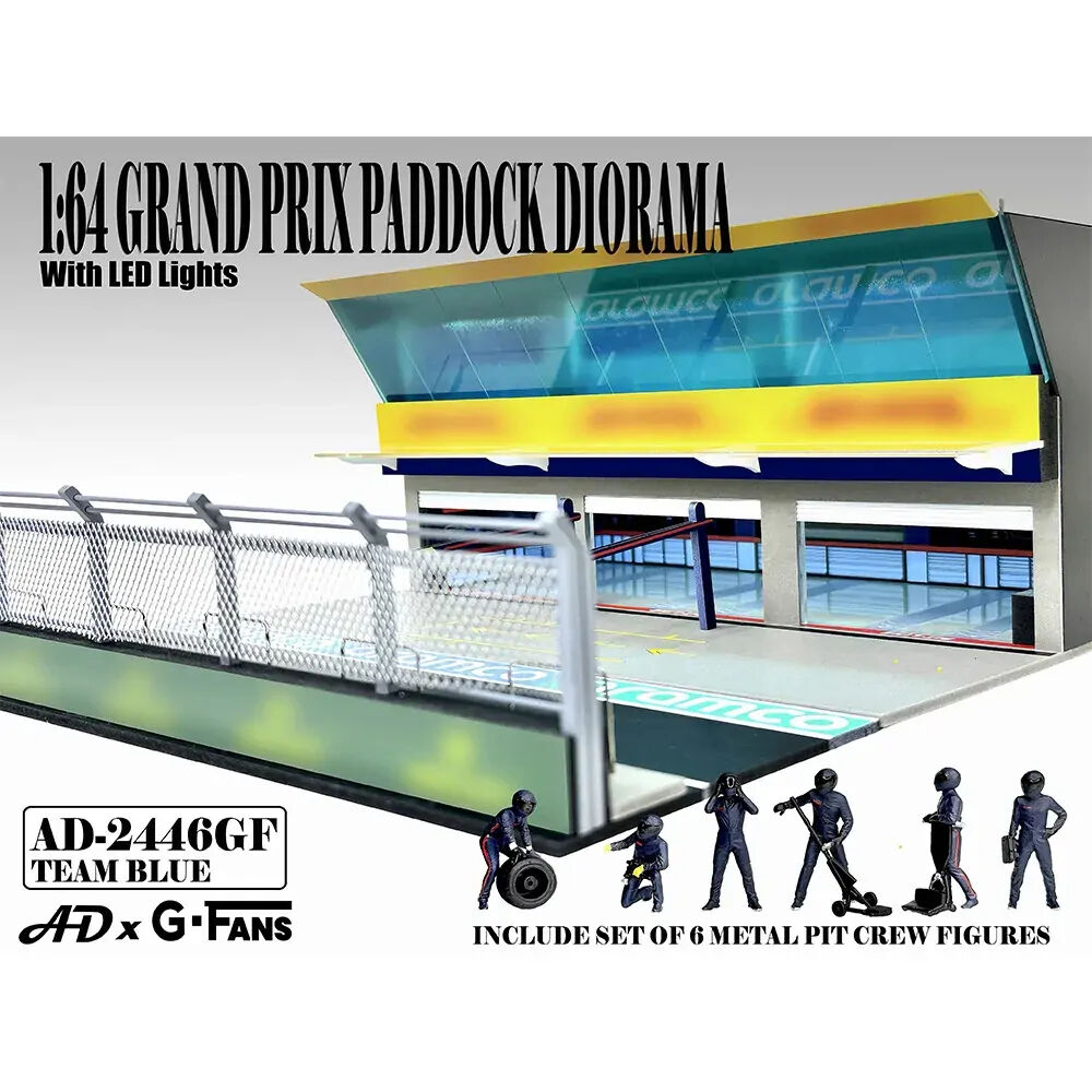 American Diorama 1/64 GP Paddock Diorama - Team Blue AD-2446