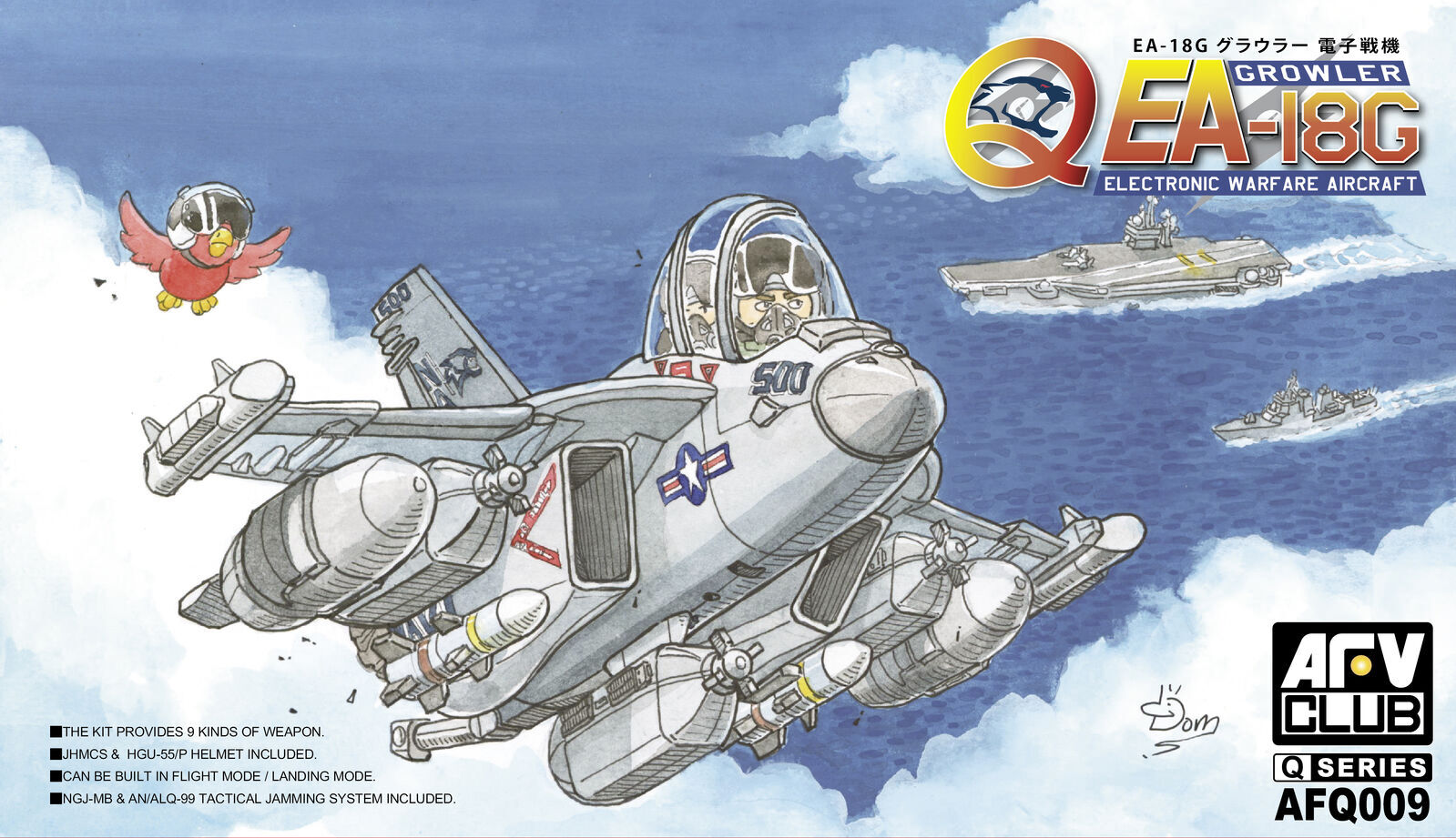 AFV Club Q EA-18G Growler Electronic Warfare Aircraft Plastic Model Kit*Aust Decals*