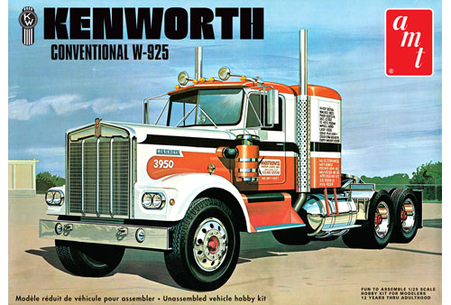 AMT1021 AMT 1/25 Kenworth W925 Watkins Conventional Semi Trucker Plastic Model Kit AMT