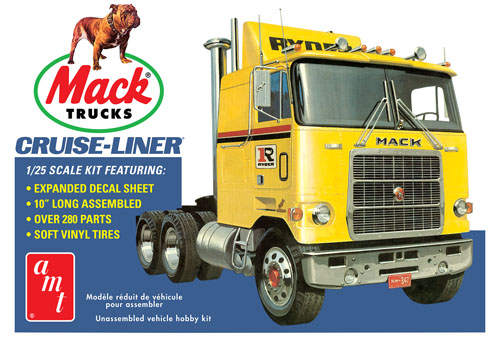 AMT1062 AMT 1/25 Mack Cruise-Liner Semi Tractor Plastic Model Kit AMT