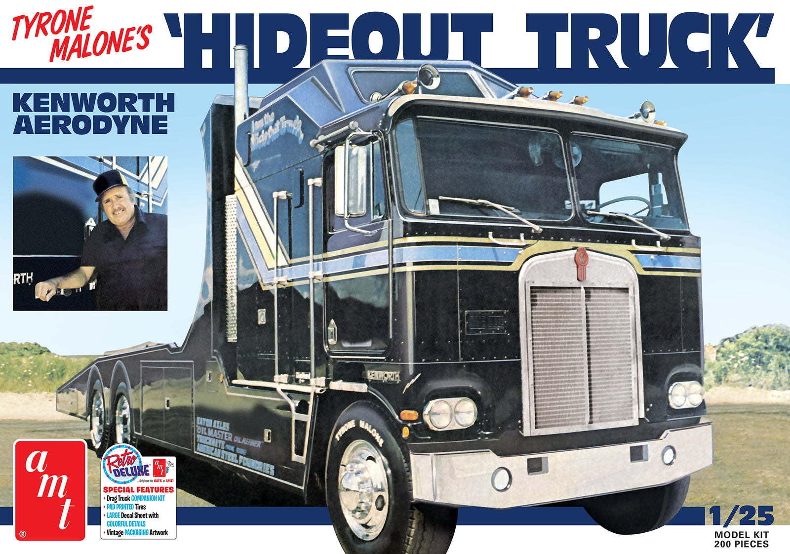 AMT1158 AMT 1/25 Hideout Transporter Kenworth (Tyrone Malone) Plastic Model Kit AMT