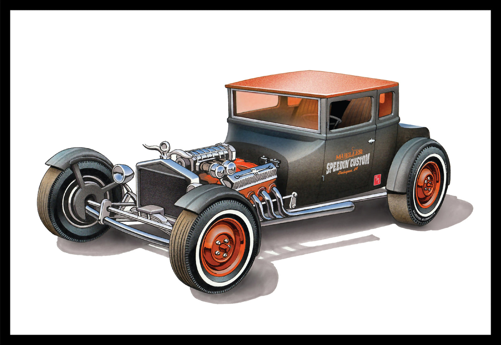 AMT1167 AMT 1/25 1925 Ford T "Chopped" Plastic Model Kit AMT