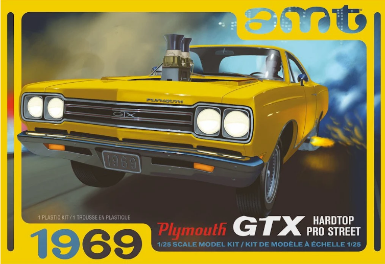 AMT1180M AMT 1/25 1969 Plymouth GTX Hardtop Pro Street 2T Plastic Model Kit AMT