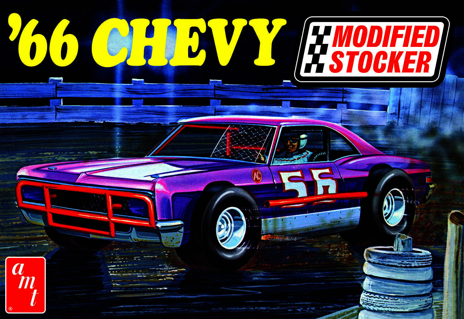 AMT1183 AMT 1/25 1966 Chevy Impala Modified Stocker Plastic Model Kit AMT