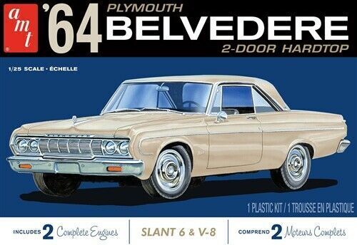 AMT1188M AMT 1/25 1964 Plymouth Belvedere (w/Straight 6 Engine) 2T Plastic Model Kit AMT