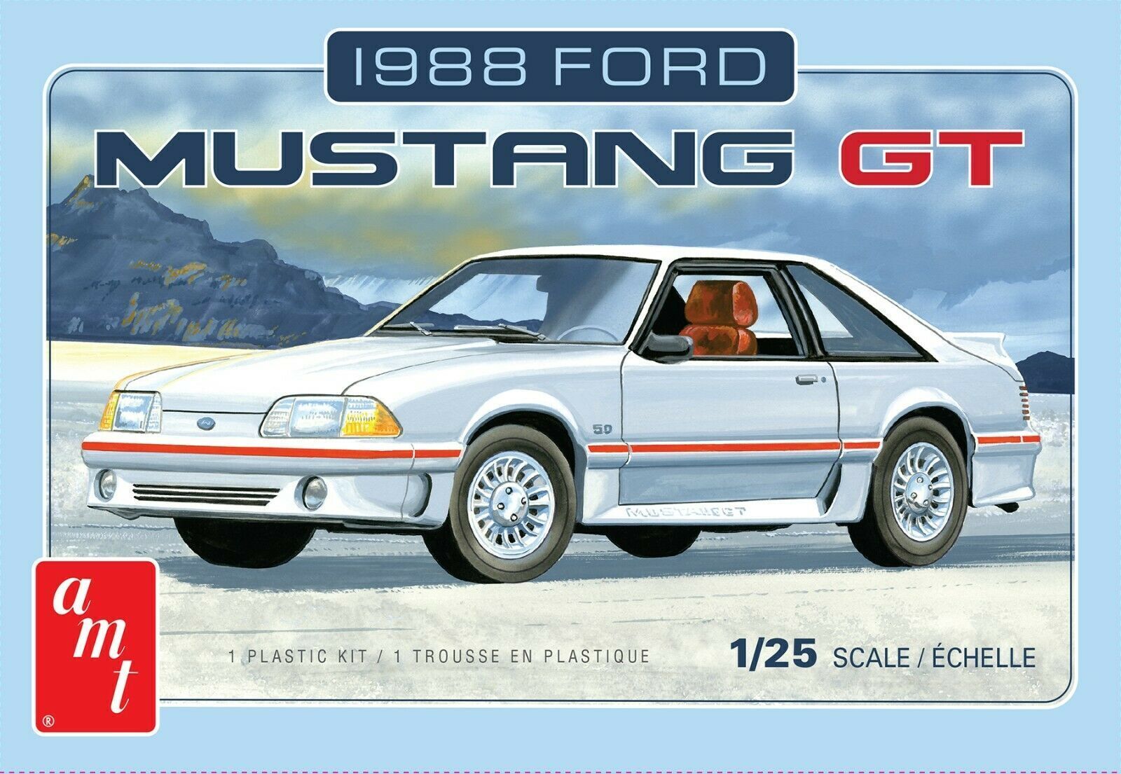 AMT1216M AMT 1/25 1988 Ford Mustang 2T Plastic Model Kit AMT