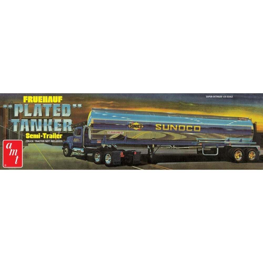 AMT1239 AMT 1/25 Fruehauf Plated Tanker Trailer (Sunoco) Plastic Model Kit AMT