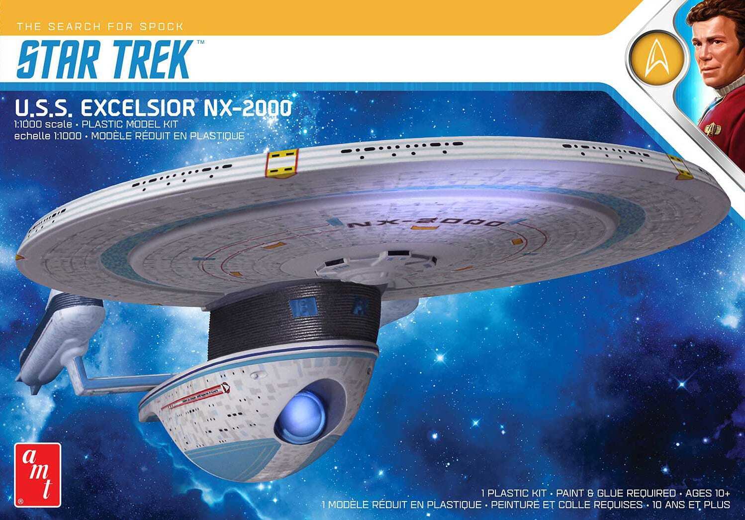 AMT1257M AMT 1/1000 Star Trek U.S.S. Excelsior Plastic Model Kit AMT