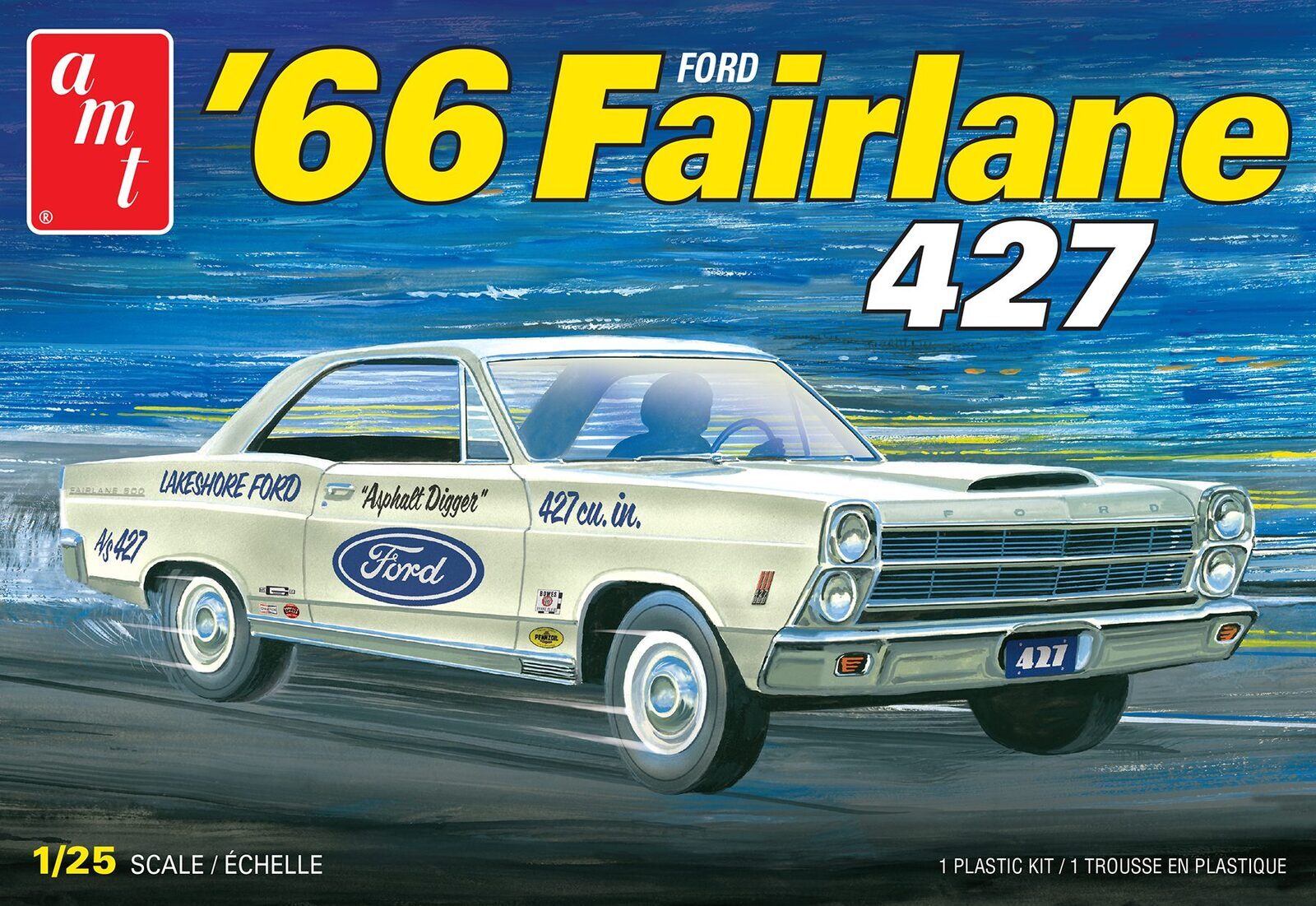 AMT1263M AMT 1/25 1966 Ford Fairlane 427 Plastic Model Kit AMT