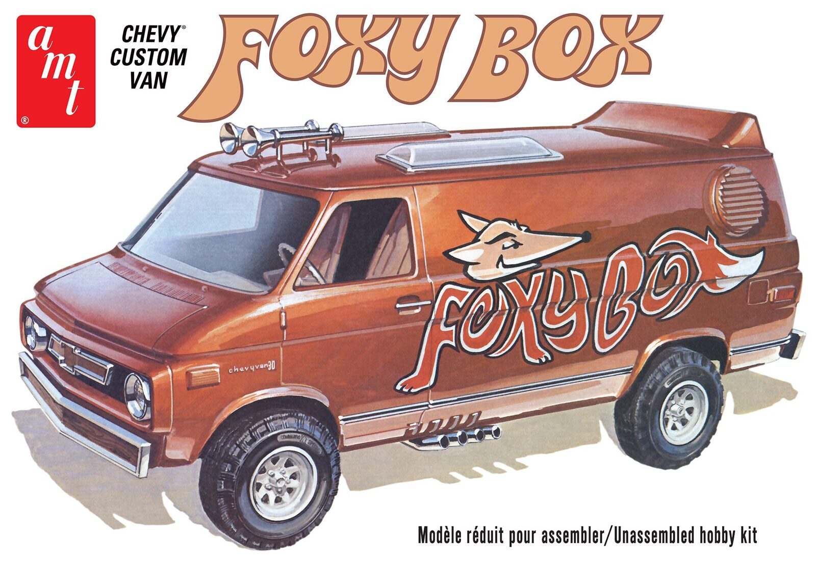 AMT1265 AMT 1/25 1975 Chevy Van "Foxy Box" Plastic Model Kit AMT