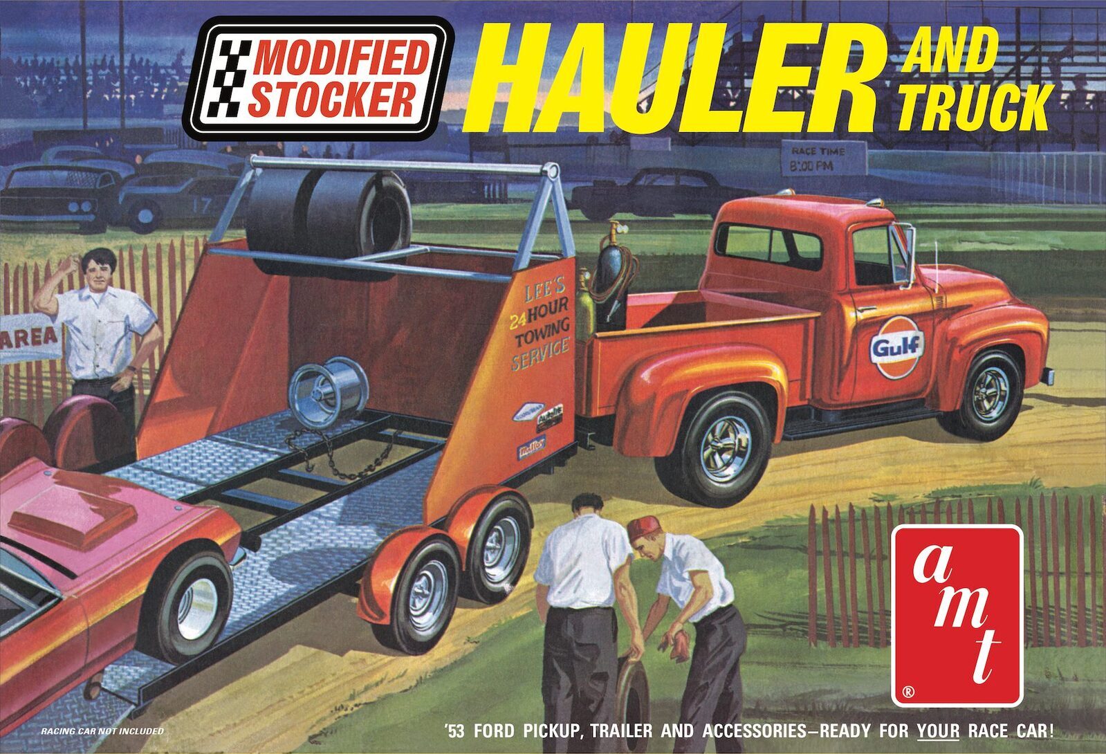 AMT1310 AMT 1/25 1953 Ford Pickup "Modified Stocked Hauler" Gulf Plastic Model Kit AMT