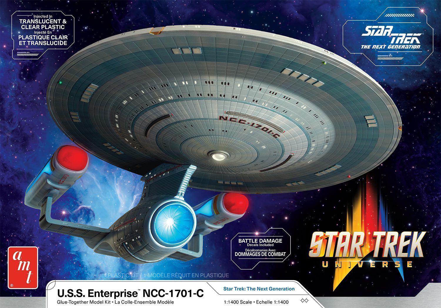 AMT1332M AMT 1/1400 Star Trek U.S.S. Enterprise NCC-1701-C Plastic Model Kit AMT