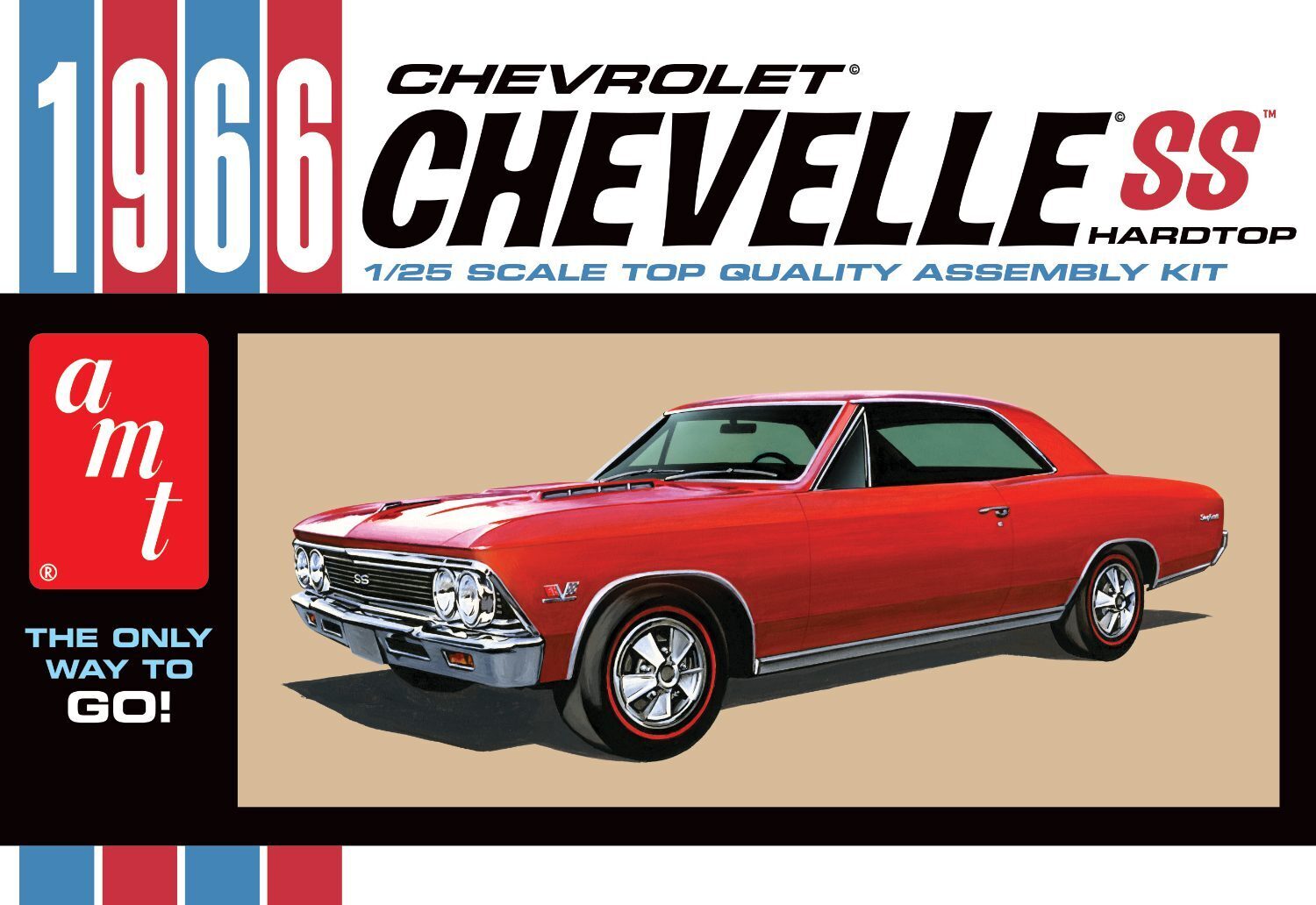 AMT1342 AMT 1/25 1966 Chevy Chevelle SS Plastic Model Kit AMT