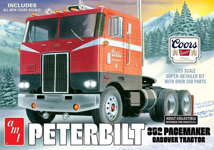 AMT1375 AMT 1/25 Peterbilt 352 Pacemaker COE Coors Beer Plastic Model Kit AMT