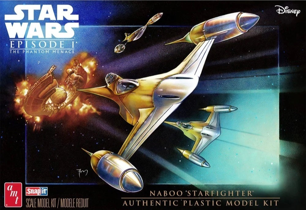 AMT1376 AMT 1/48 Star Wars: The Phantom Menace N-1 Naboo Starfighter (Snap) Plastic Model Kit AMT