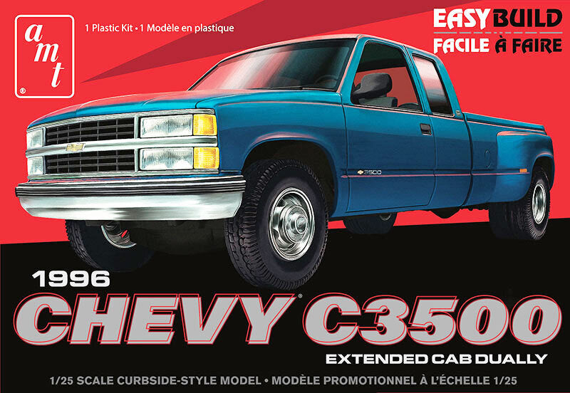 AMT1409M AMT 1/25 1996 Chevrolet C-3500 Dually Pickup Easy Build Plastic Model Kit AMT