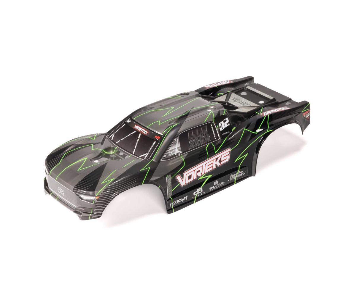 Arrma Vorteks 2wd 223S Painted Body with Hidden Body Mount, Green/Black ARA-2581