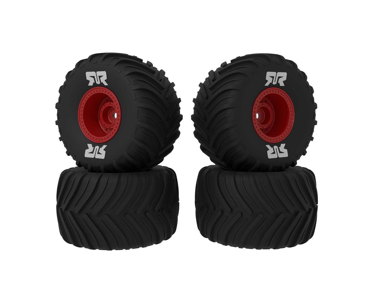 Arrma Dboots Chevron MT Tyre Set Glued, Red, Grom ARA-2585