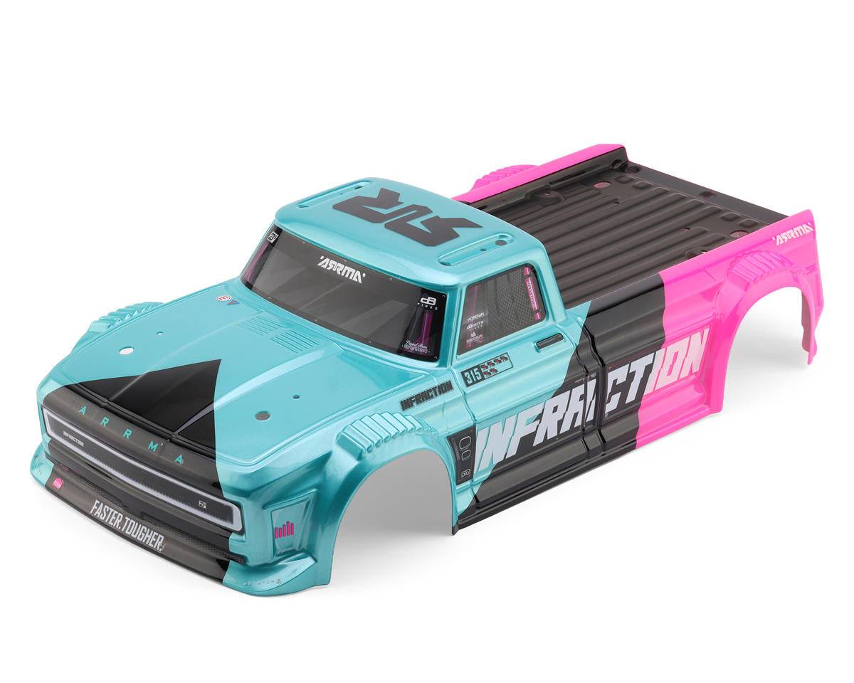 Arrma Infraction 223S Painted Body, Teal/Pink - ARA-2649