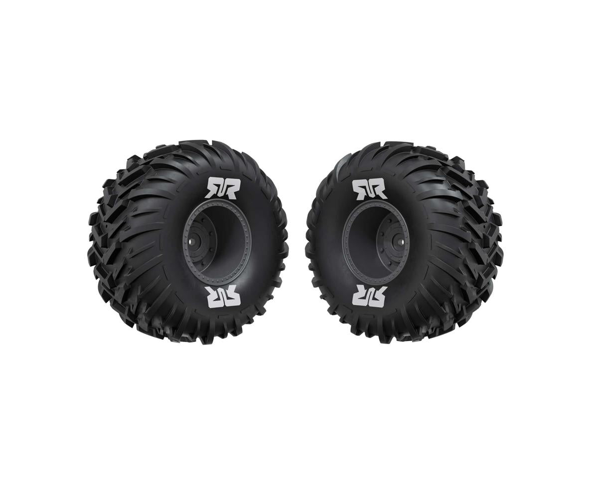 Arrma dBoots Chevron MT Tyre Set Glued, Gun Metal - ARA-3419