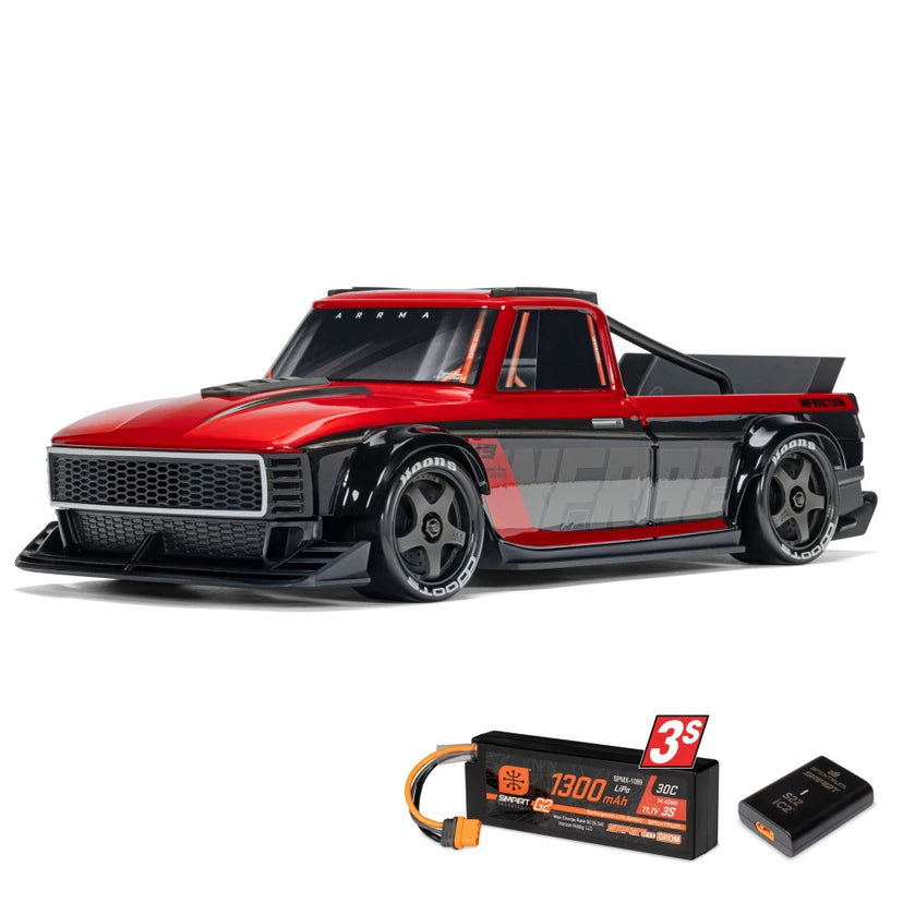 Arrma Infraction Grom 3S BLX 4X4 1/12 All-Road Truck, RTR, Red ARA2315ST1