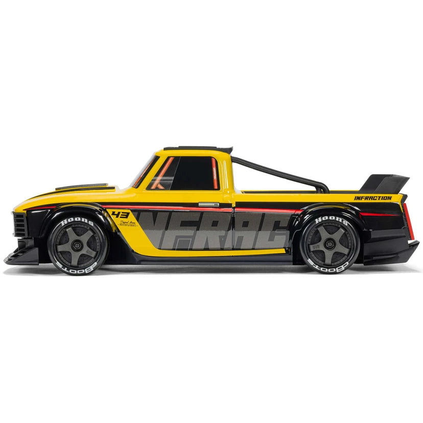 Arrma Infraction Grom 3S BLX 4X4 1/12 All-Road Truck, RTR, Yellow ARA2315ST2