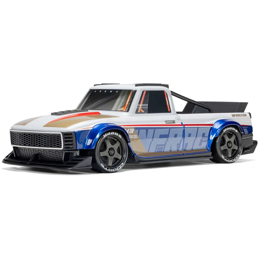 Arrma Infraction Grom 3S BLX 4X4 1/12 All-Road Truck, RTR Basic, Blue ARA2315T1