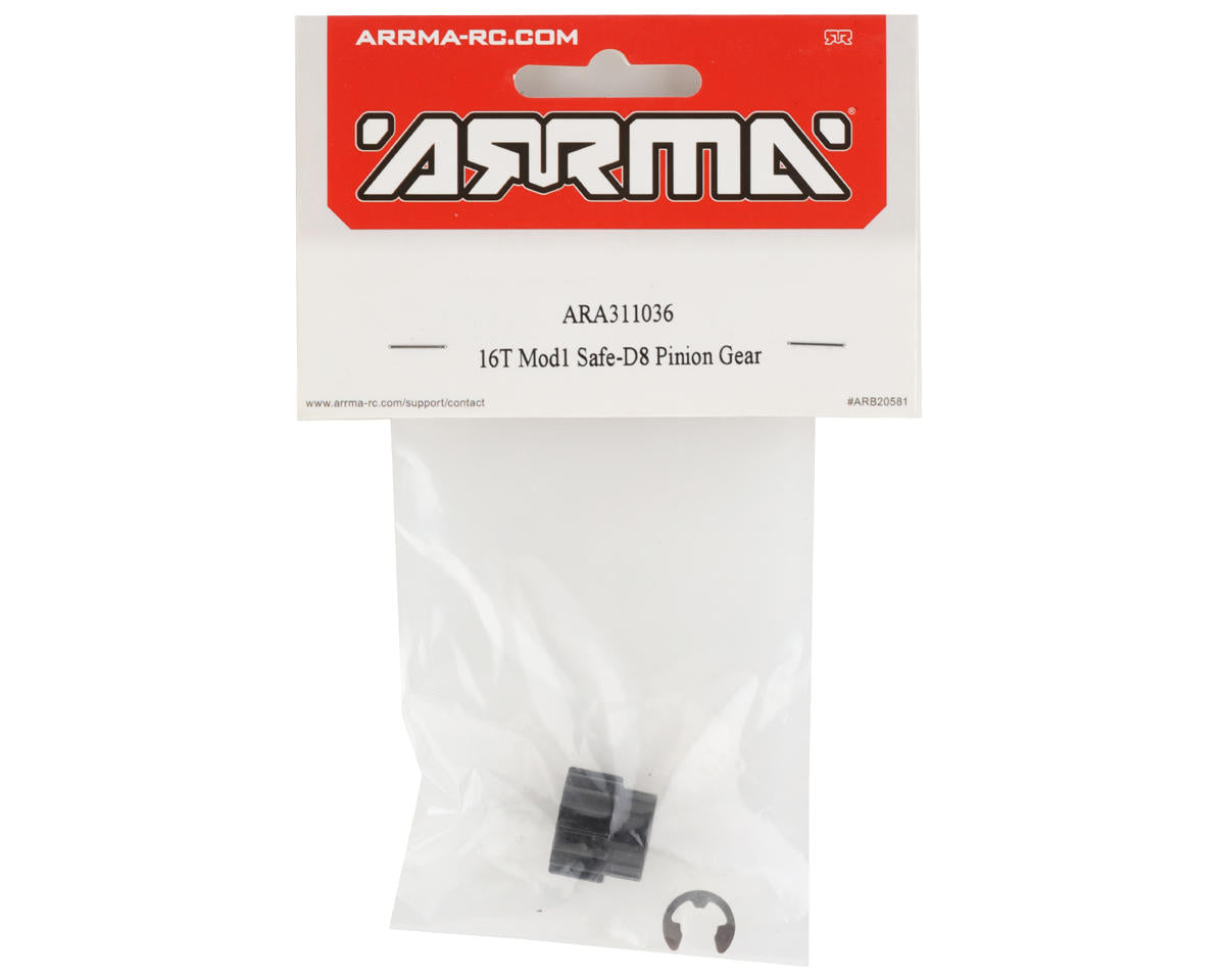 ARA311036 Arrma 16T Mod1 Safe-D8 Pinion Gear, AR311036 ARRMA