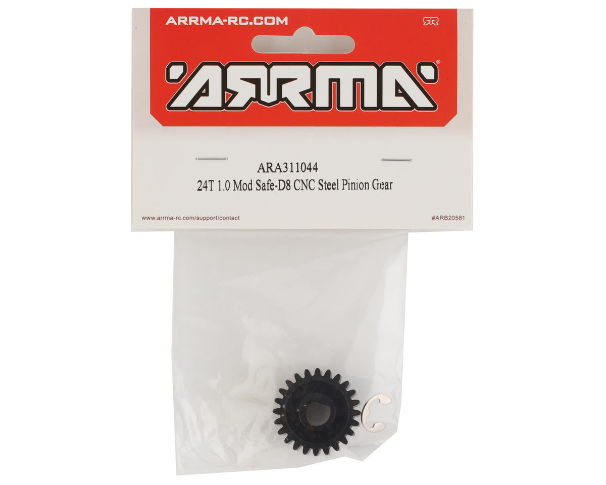 ARA311044 Arrma 24T Mod1 Safe-D8 Pinion Gear, AR311044 ARRMA