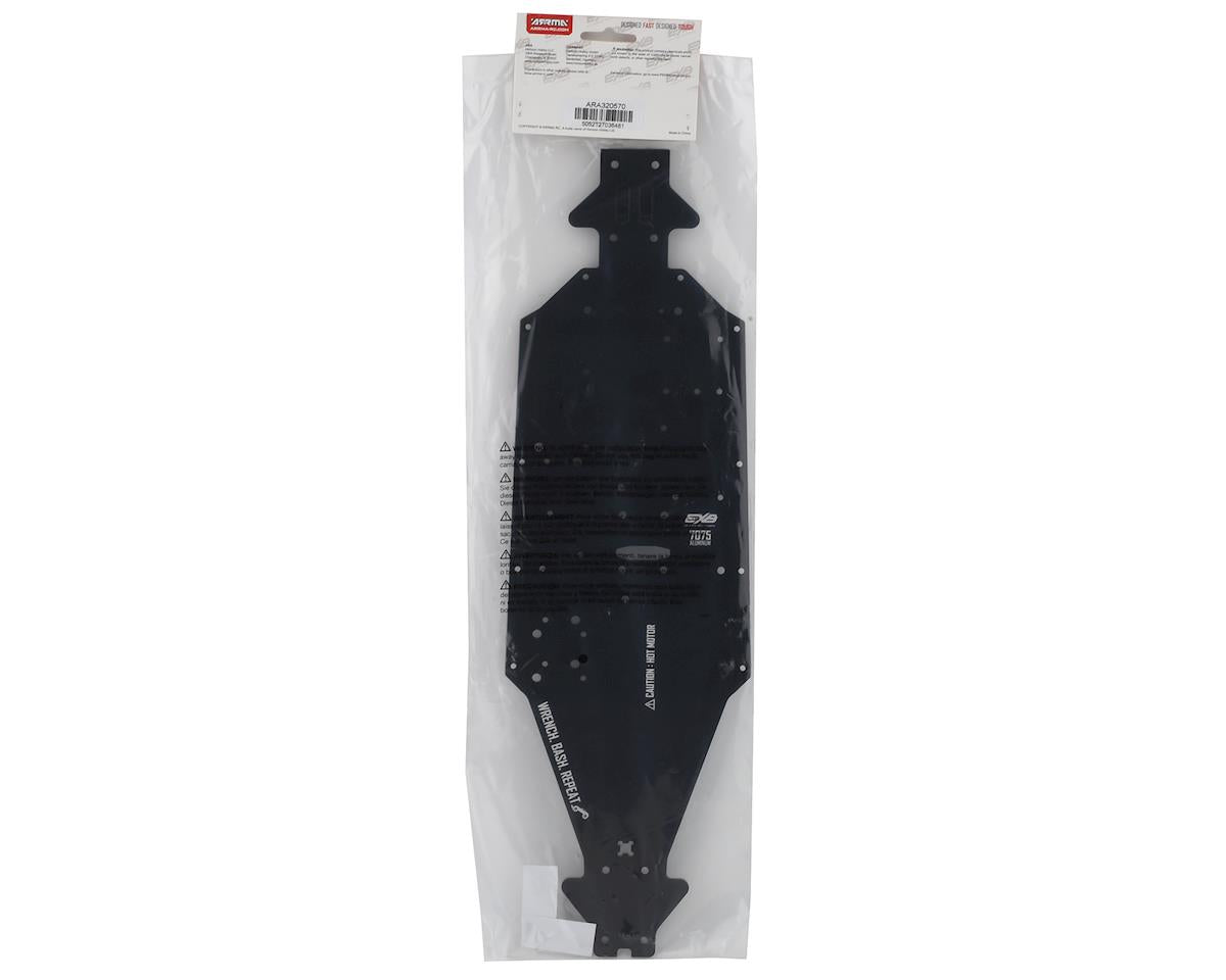 ARA320570 Arrma Aluminium Chassis CNC 7075 T6 LWB Black, AR320570 ARRMA