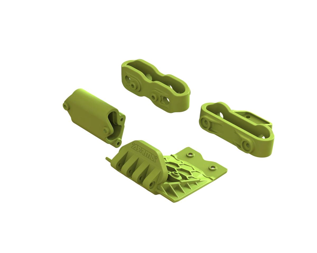 ARA320773 Arrma Lower Skid And Bumper Mount Set, Yellow, Gorgon ARRMA