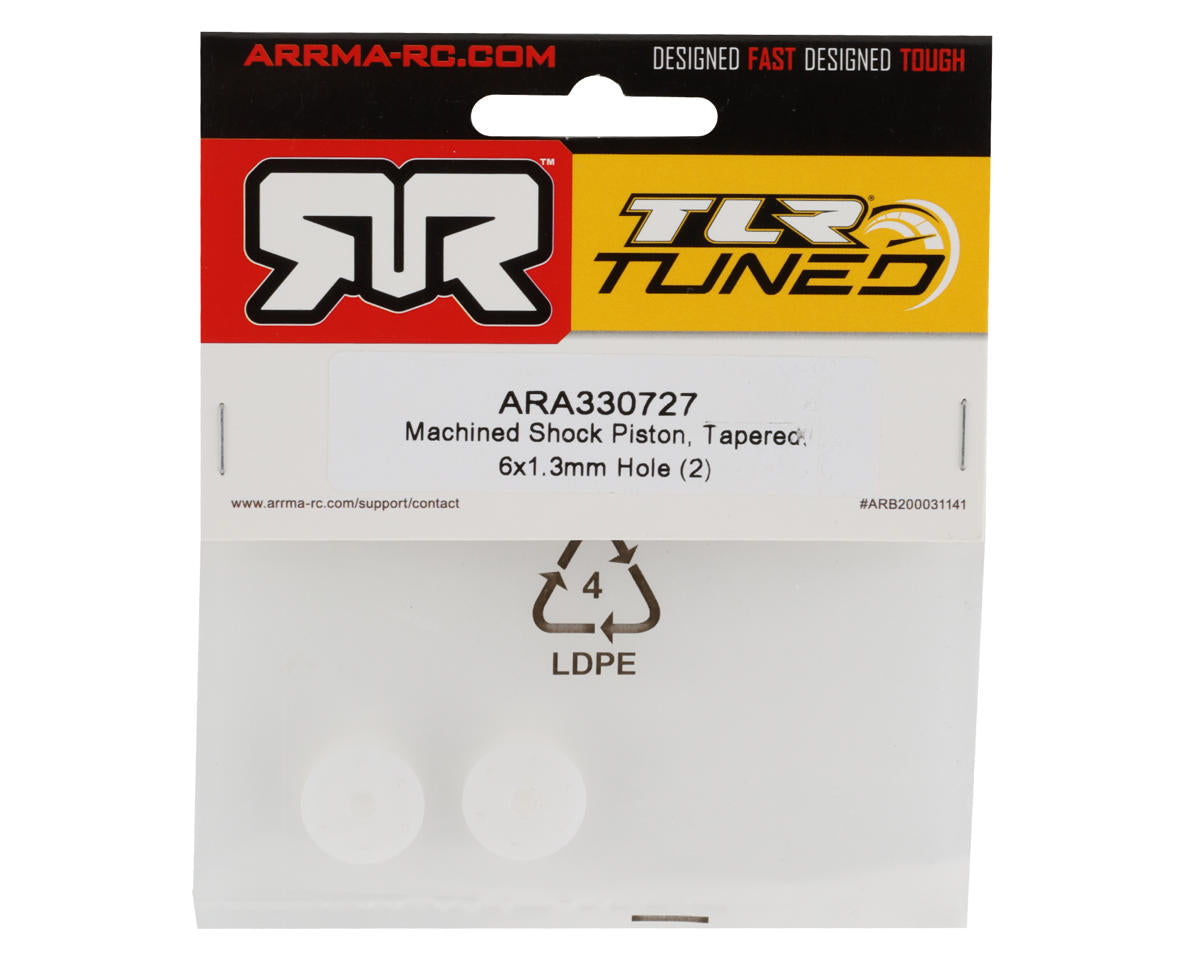 ARA330727 Arrma Machined Shock Piston, Tapered, 6x1.3mm Hole, 2pcs, AR330727 ARRMA